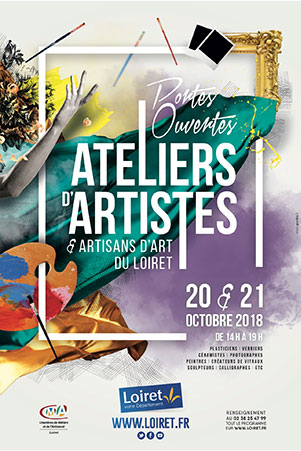 Affiche Portes ouvertes des ateliers d’artistes du Loiret
