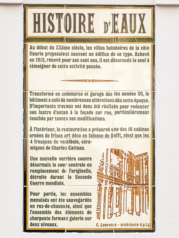 Anciens bains-douches de Villers-sur-Mer, restitution de céramiques architecturales, par Natacha MONDON & Eric PIERRE - Histoire d’eaux