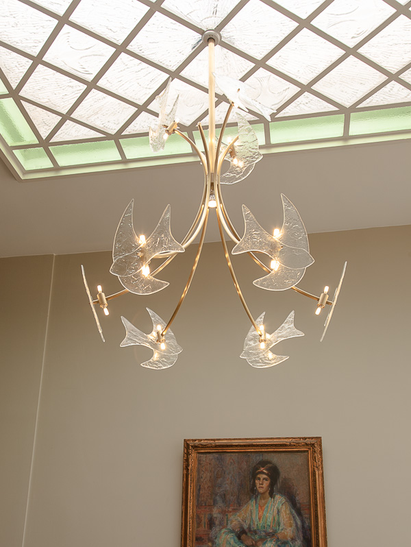 Verrière aux oiseaux, verre architectural thermoformé, par Natacha MONDON & Eric PIERRE - Verrière et lustre