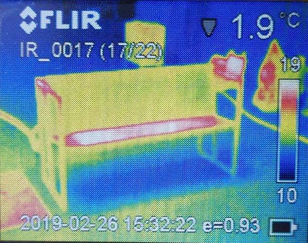 Relevés de températures in situ — lustres chauffants Saint-Nicolas de Pertuis